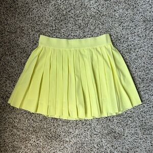 Yellow Pleated Women's Tennis Skort
